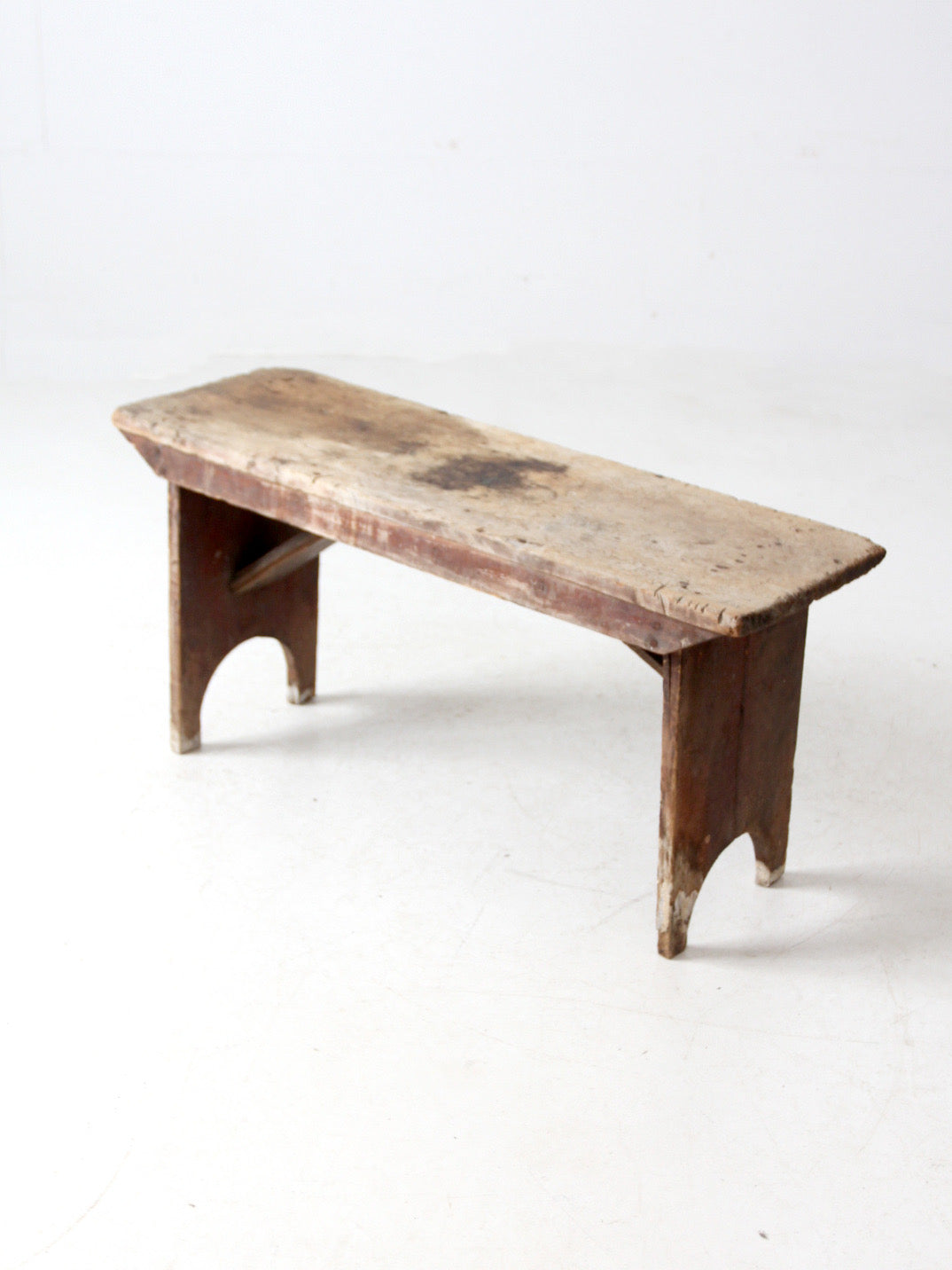antique wooden farmhouse bench