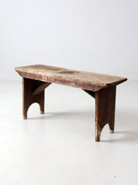 antique wooden farmhouse bench
