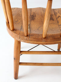 vintage oak captain's chair