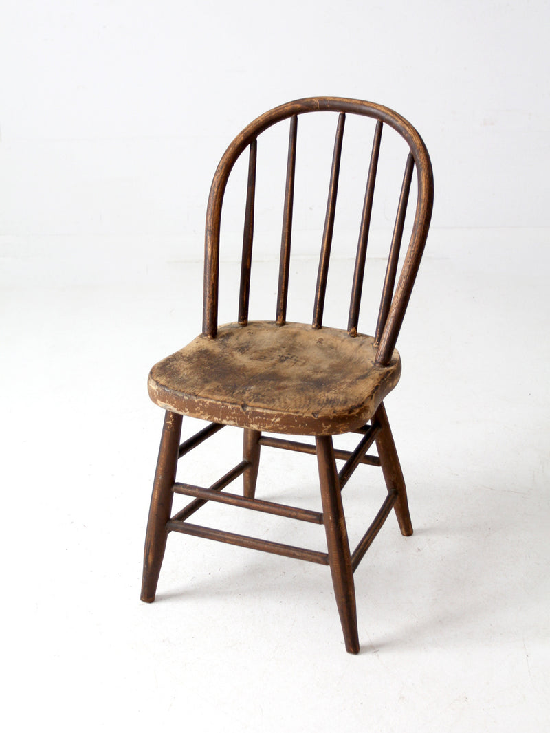 antique spindle back farmhouse chair