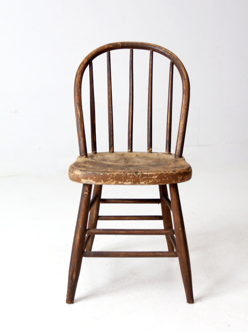 antique spindle back farmhouse chair