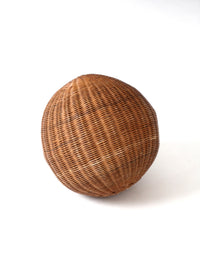 vintage wicker orb sculpture