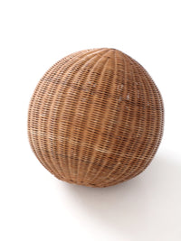 vintage wicker orb sculpture