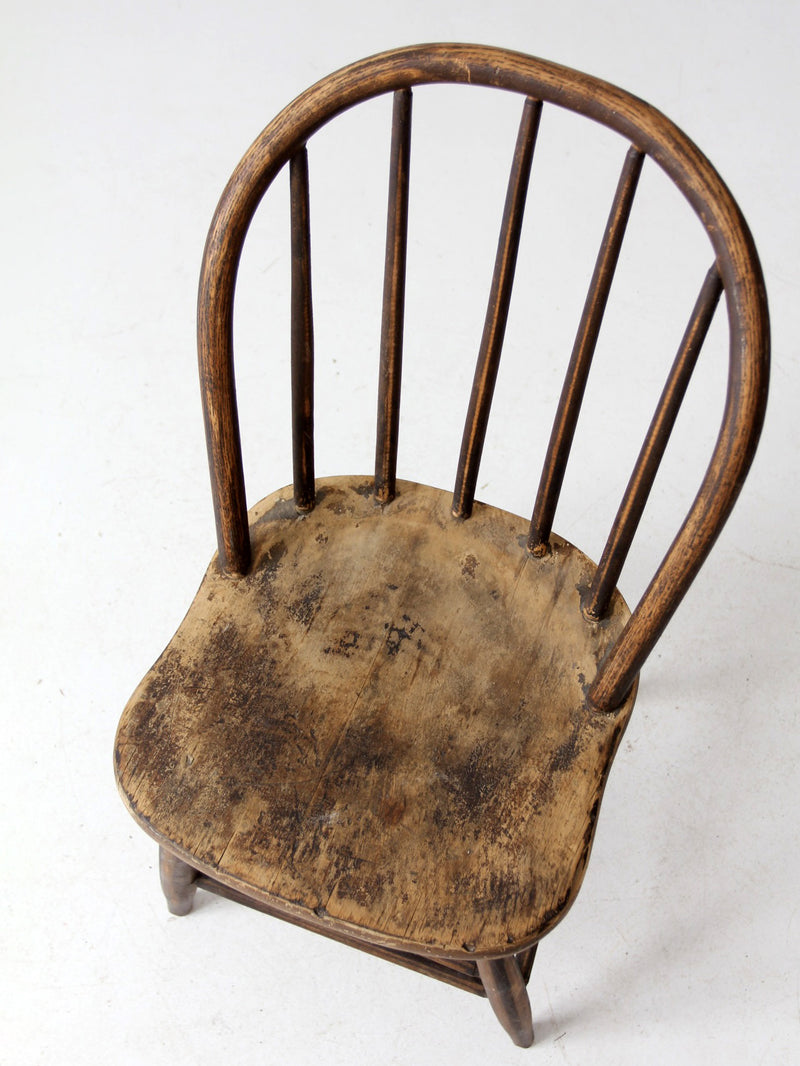 antique spindle back farmhouse chair