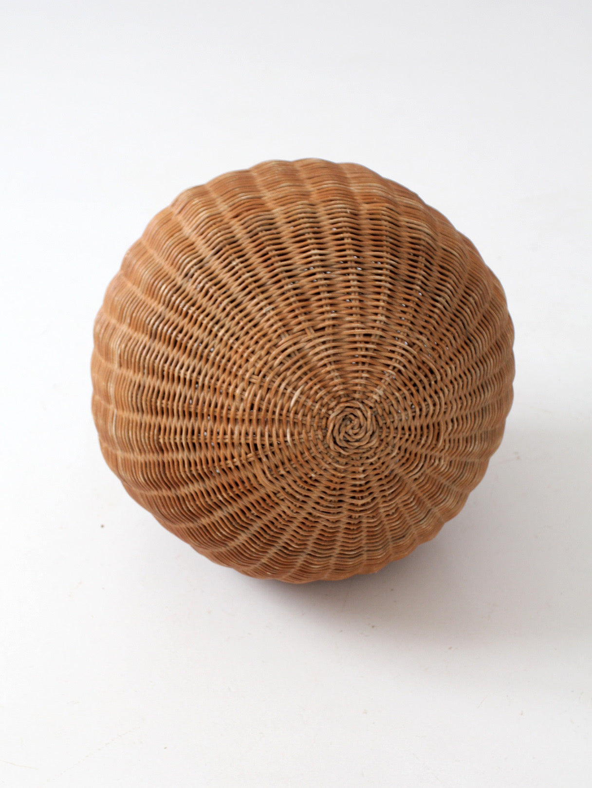 vintage wicker orb sculpture