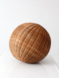 vintage wicker orb sculpture