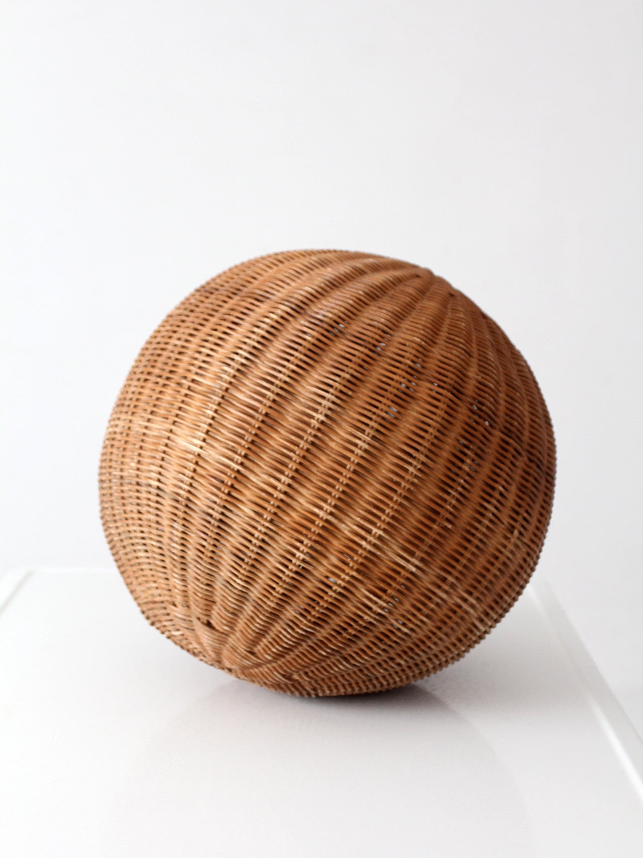 vintage wicker orb sculpture