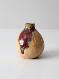 vintage studio pottery bud vase