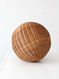 vintage wicker orb sculpture