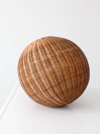 vintage wicker orb sculpture