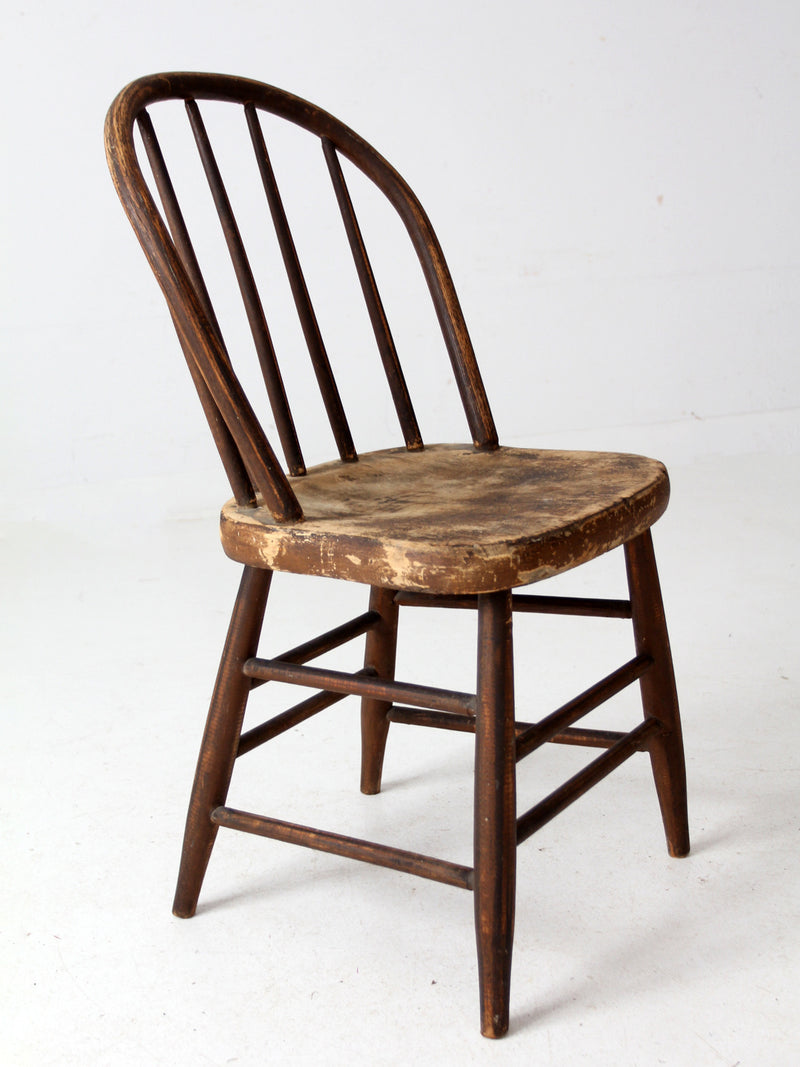 antique spindle back farmhouse chair