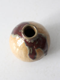 vintage studio pottery bud vase