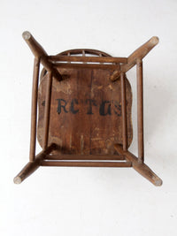 antique spindle back farmhouse chair