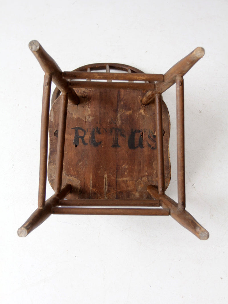 antique spindle back farmhouse chair