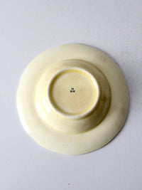 vintage 1930s Mount Clemens pottery illustrated dish with cat