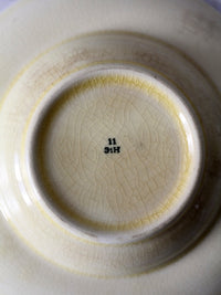 vintage 1930s Mount Clemens pottery illustrated dish with cat