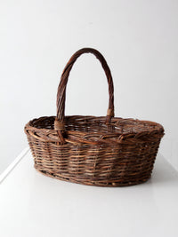 vintage wicker gathering basket