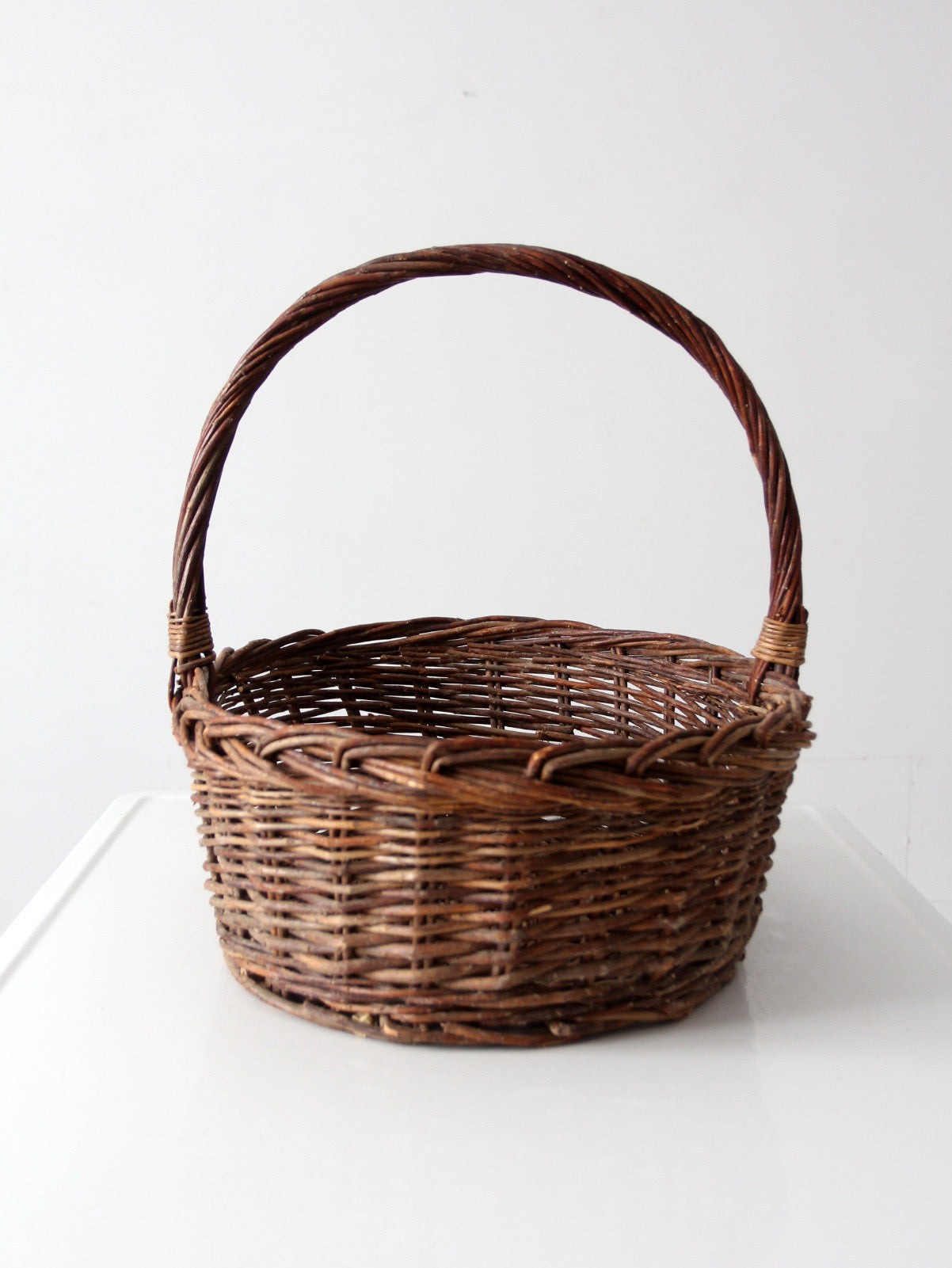 vintage wicker gathering basket