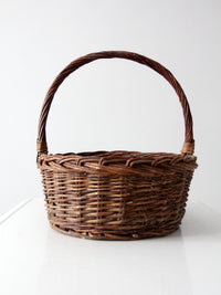vintage wicker gathering basket