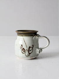 vintage handmade studio pottery mug