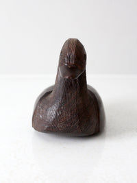vintage hand-carved ironwood duck
