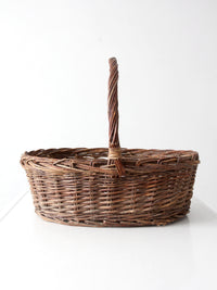 vintage wicker gathering basket