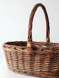 vintage wicker gathering basket
