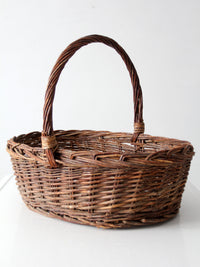 vintage wicker gathering basket
