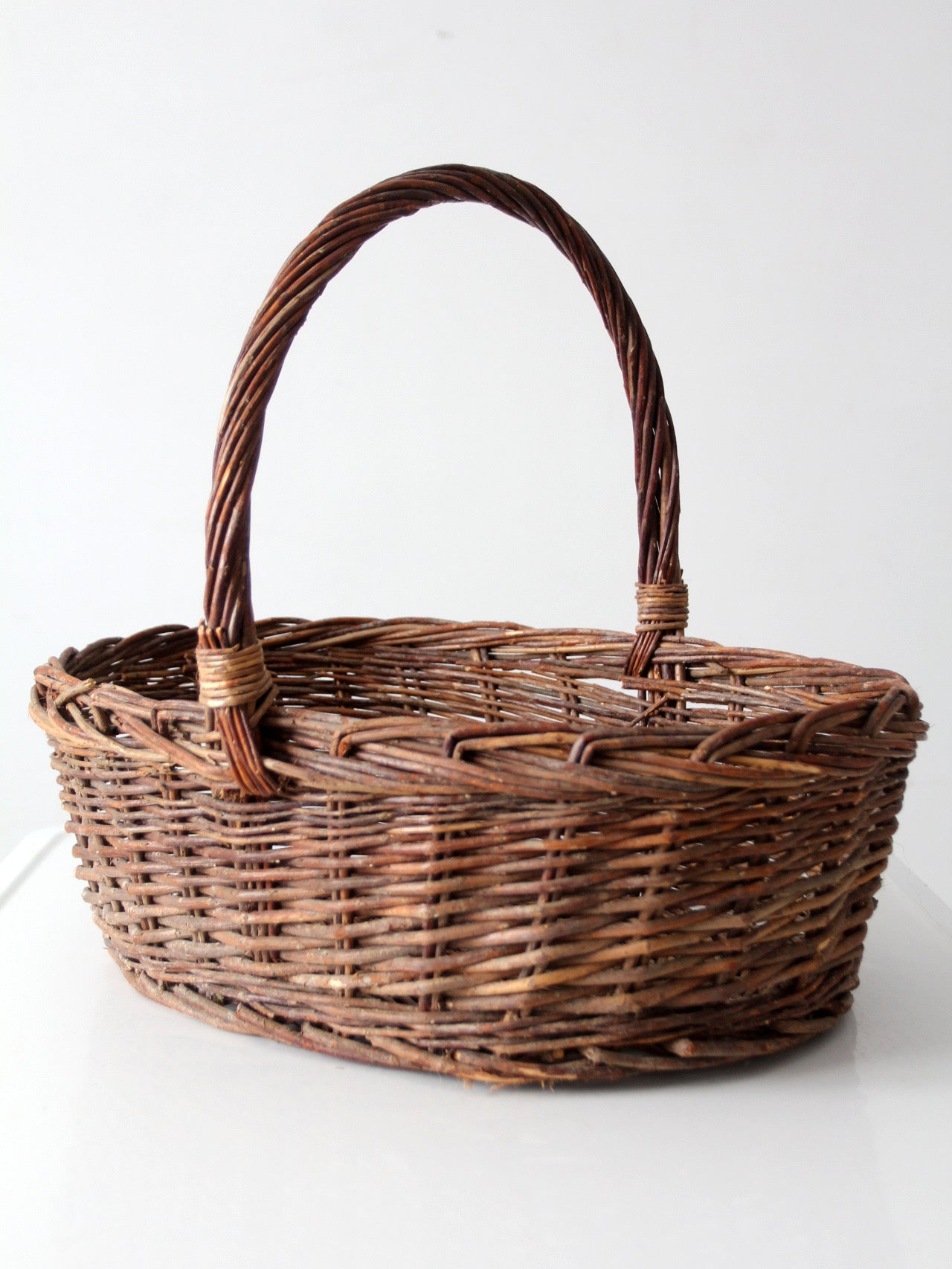 vintage wicker gathering basket