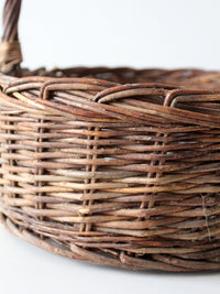 vintage wicker gathering basket