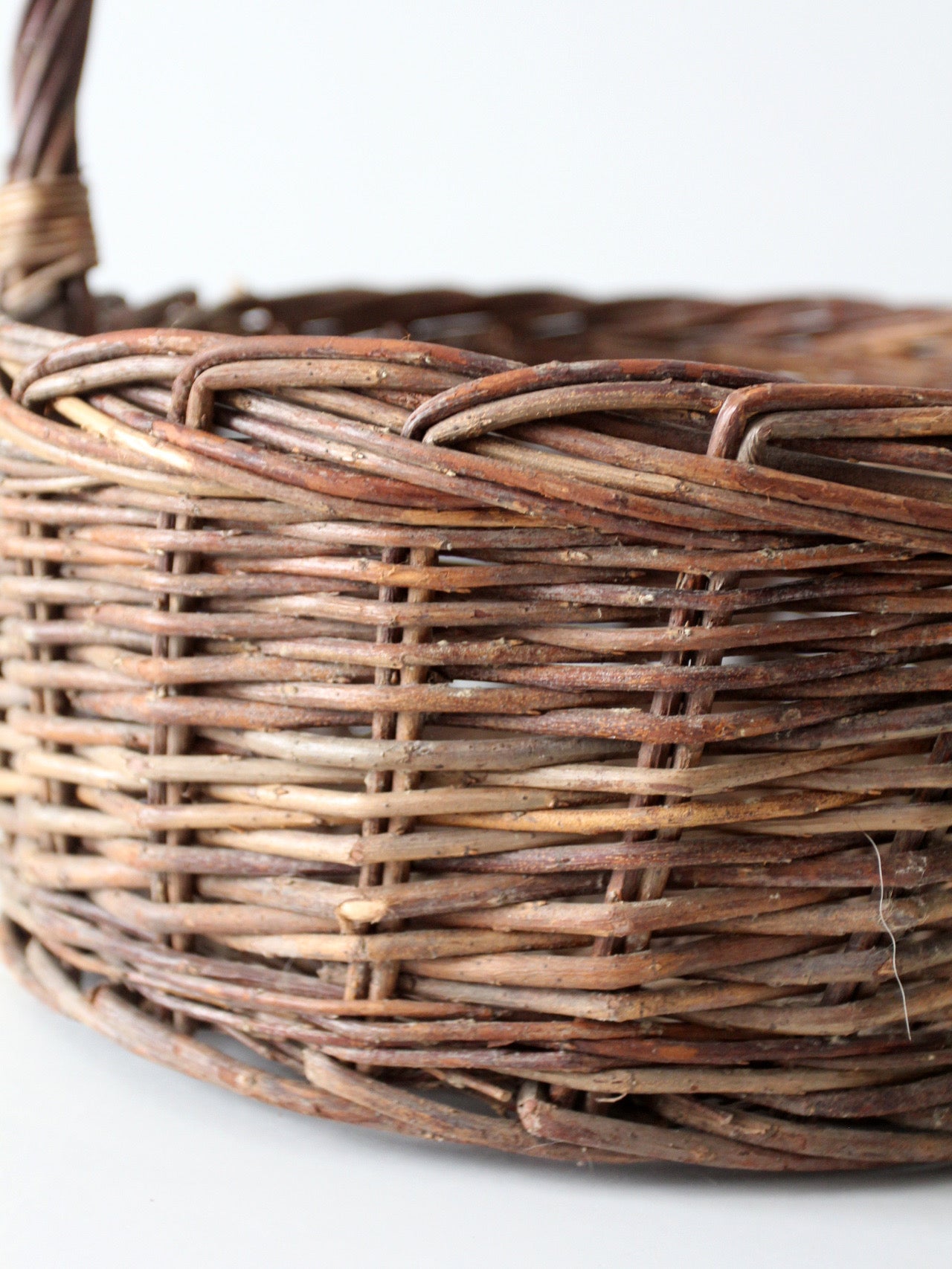 vintage wicker gathering basket