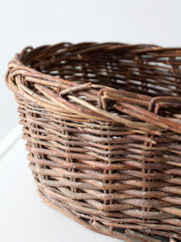 vintage wicker gathering basket
