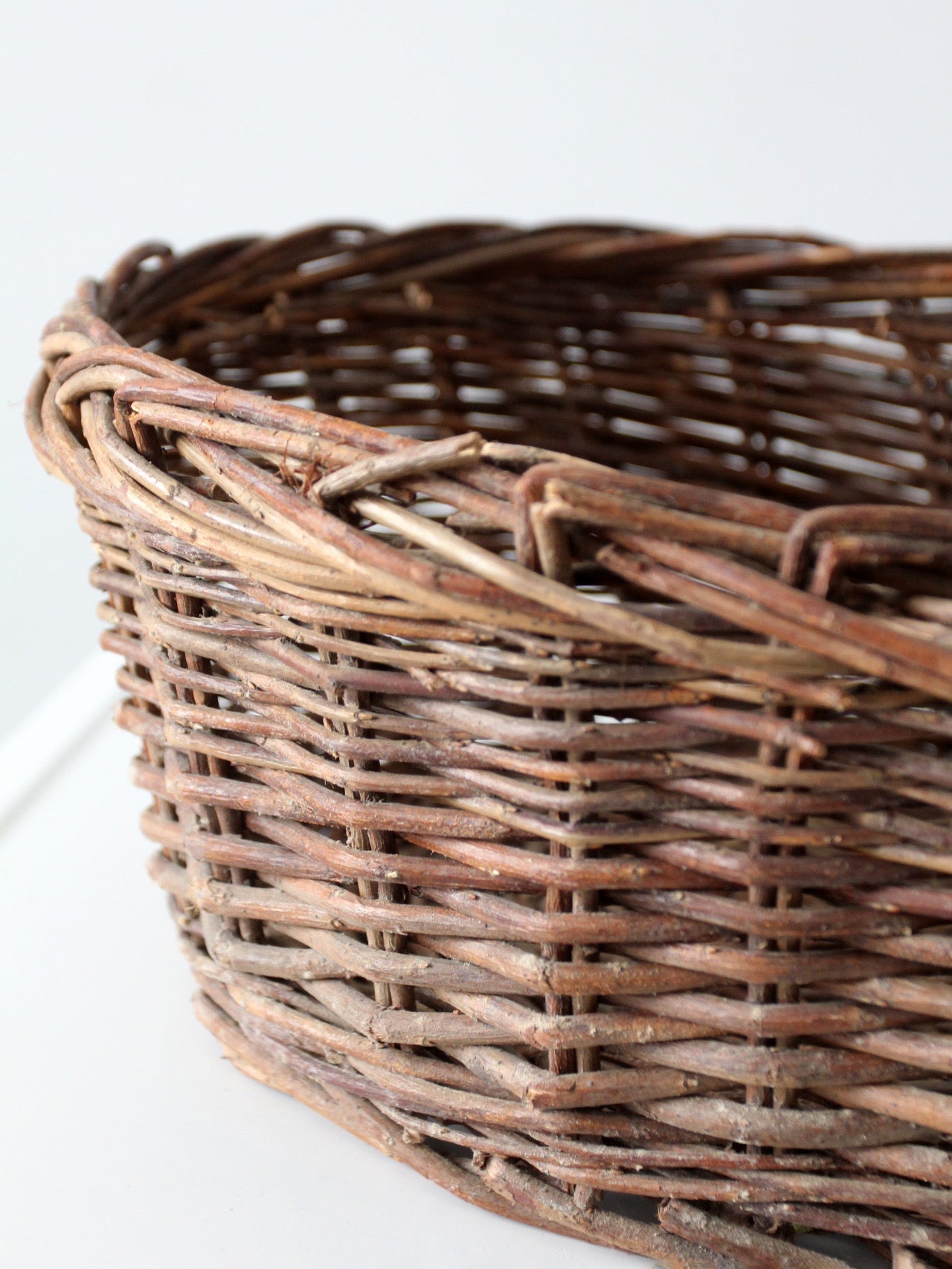 vintage wicker gathering basket