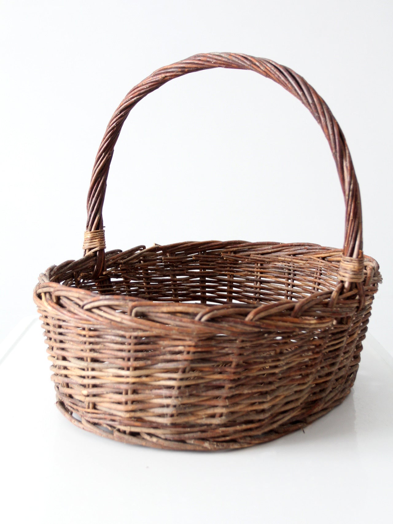 vintage wicker gathering basket
