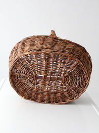 vintage wicker gathering basket