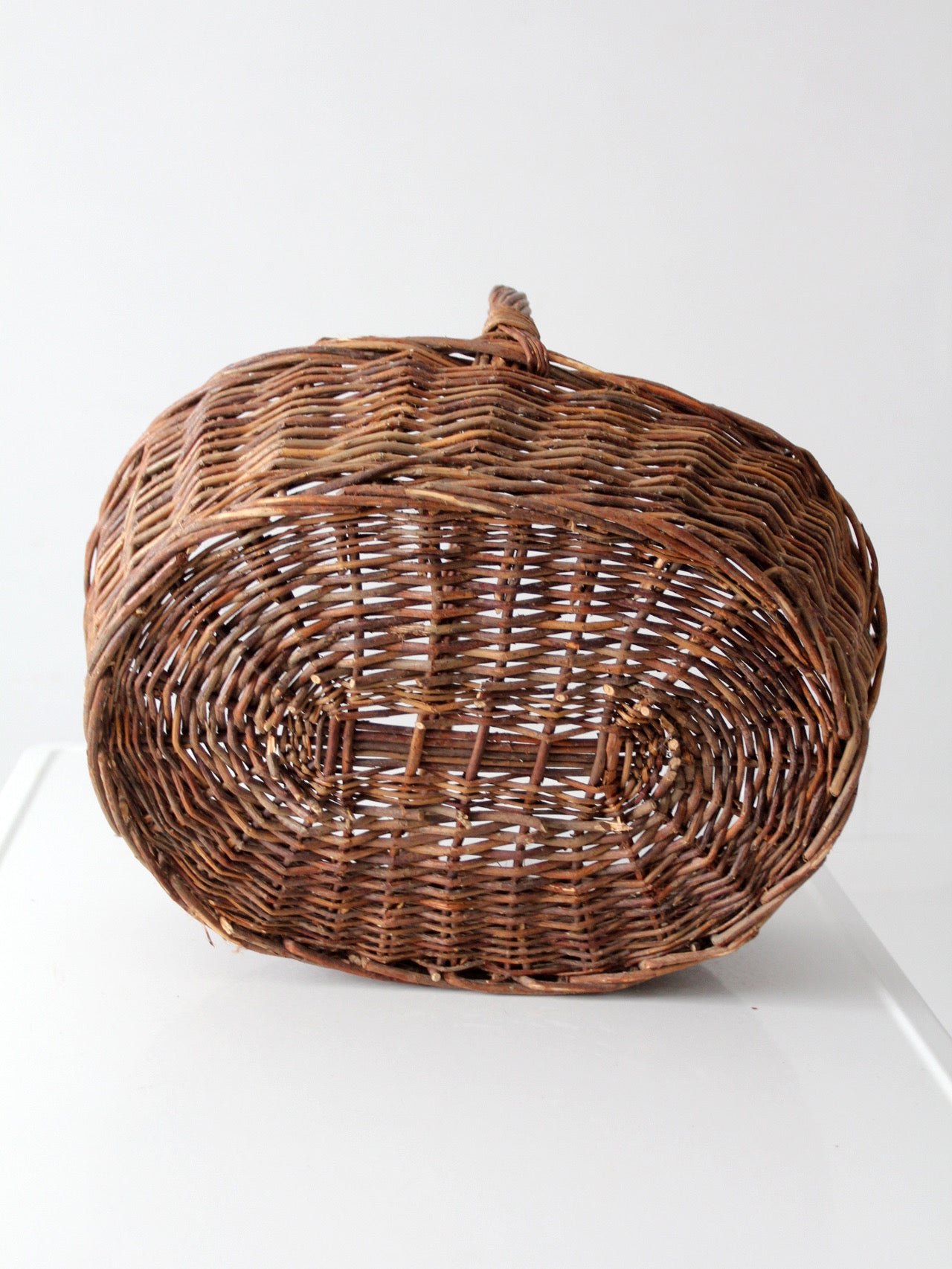 vintage wicker gathering basket