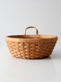 vintage handwoven wood splint basket