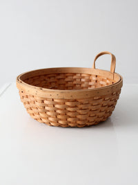 vintage handwoven wood splint basket
