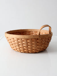 vintage handwoven wood splint basket