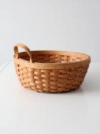 vintage handwoven wood splint basket