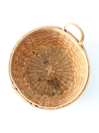 vintage handwoven wood splint basket