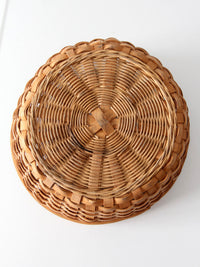 vintage handwoven wood splint basket