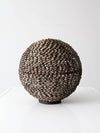 vintage Brutalist welded metal sphere sculpture