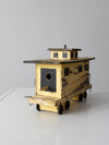 vintage train caboose bird house