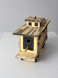 vintage train caboose bird house