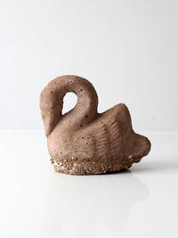 vintage brutalist swan sculpture
