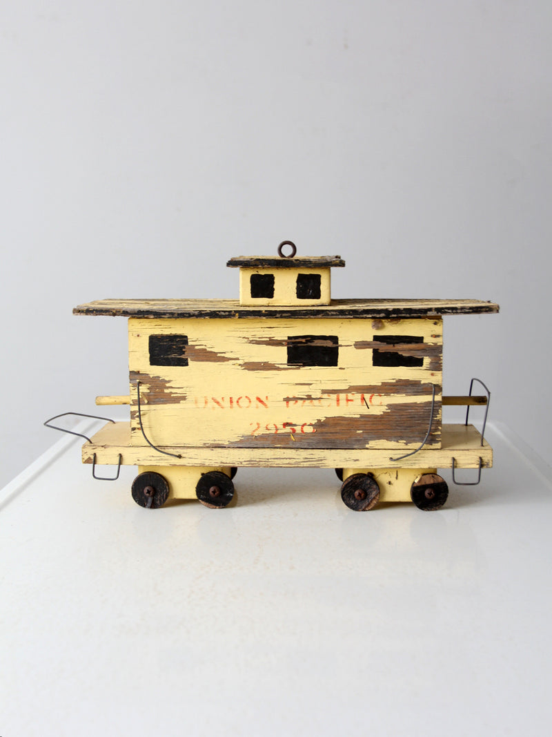 vintage train caboose bird house