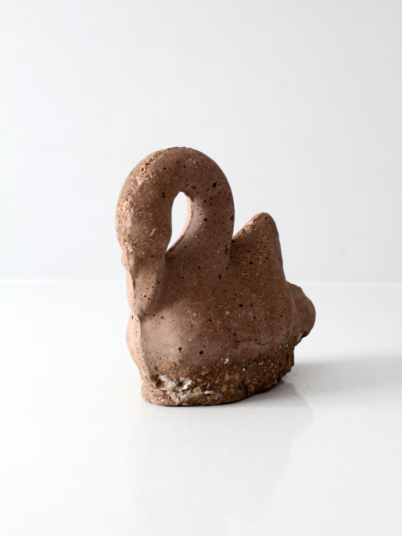 vintage brutalist swan sculpture