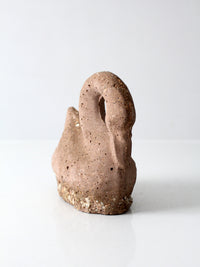 vintage brutalist swan sculpture