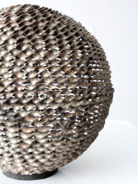 vintage Brutalist welded metal sphere sculpture